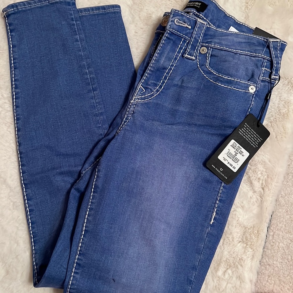 True Religion light wash skinny Jean